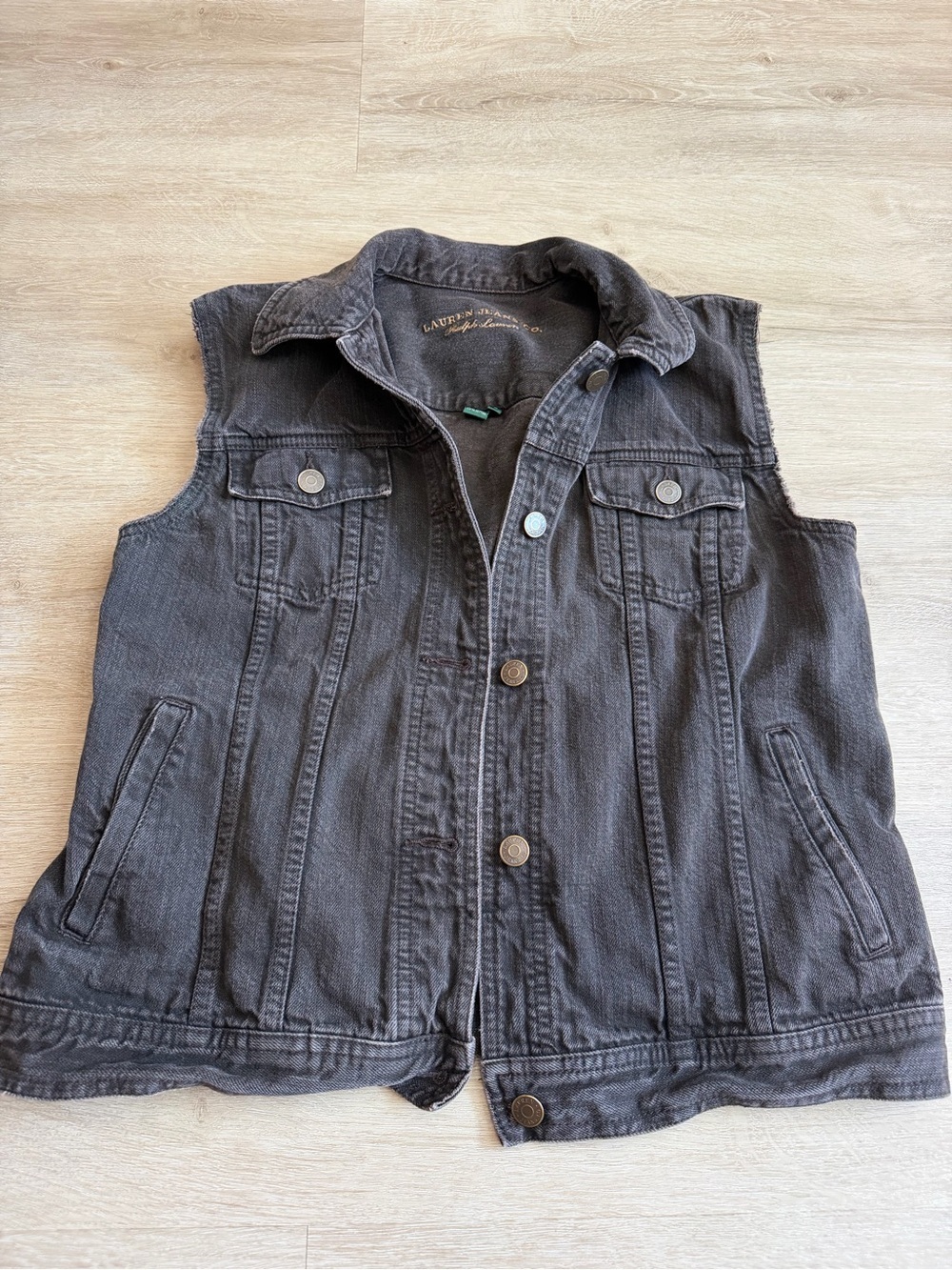 Lauren Ralph Lauren Women's Brown denim vest SZ M